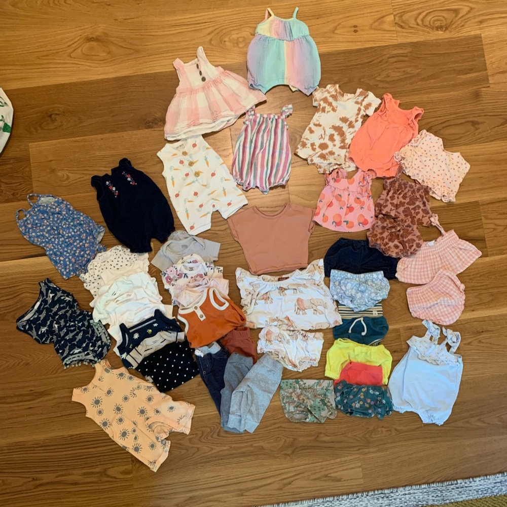 50 piece baby girl bundle. Newborn & 0-3